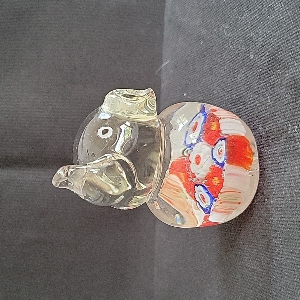Art Glass Red, White & Blue Milleforre Elephant